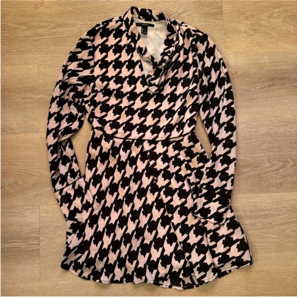 Forever 21 Pink and Black Houndstooth Dress